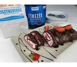 Túrókrémes piskótatekercs